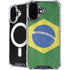 Brazil Flag Distressed iPhone 16 Plus MagSafe Case